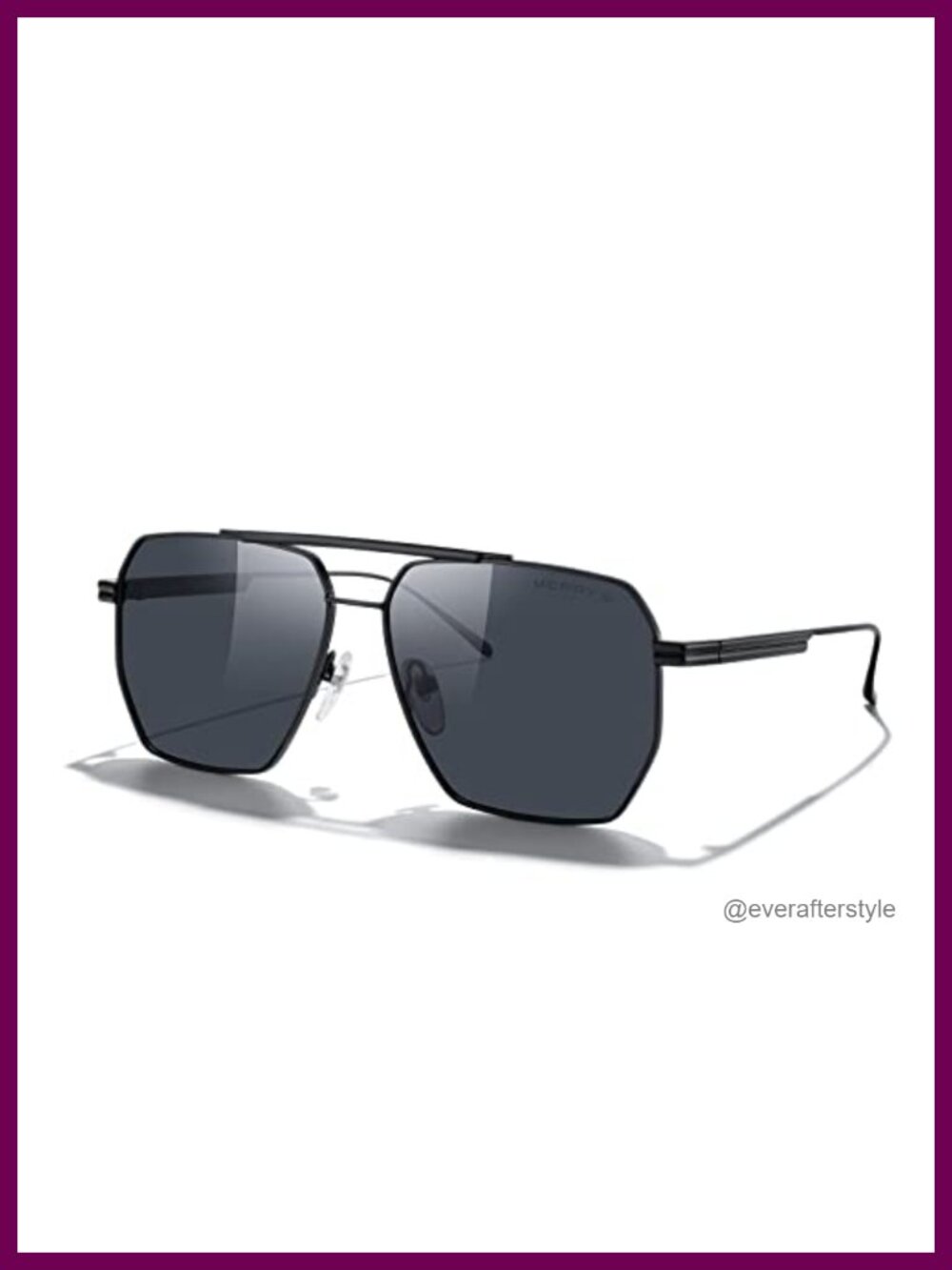 Oversized Polarized Square Sunglasses UV400 Large Metal Retro Shades Unisex
